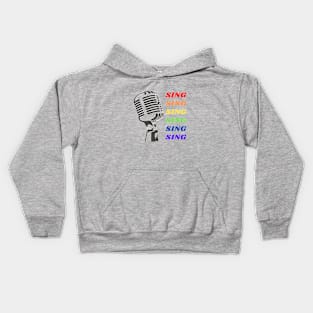 Colorful Sing Microphone Singer Vocalist Kids Hoodie